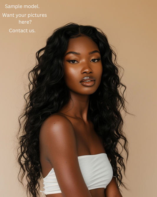 Beach Wave 4x4 Transparent Closure Wig