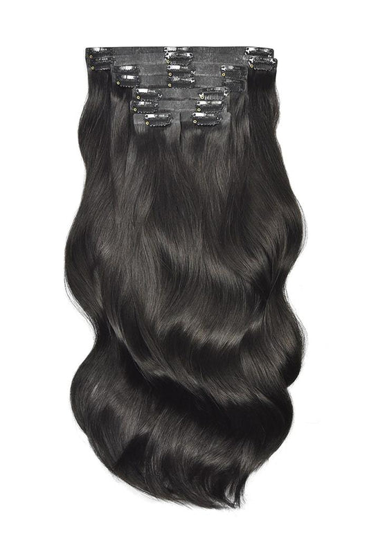 Indian Wavy Natural Black Clip-In Extensions