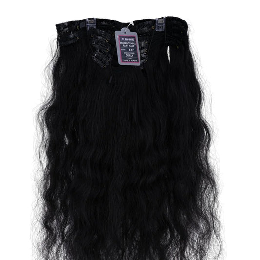 Indian Curly Natural Black Clip-In Extensions